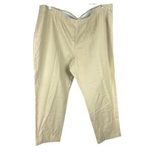 Eileen Fisher Organic Cotton Slim Ankle Pant Khaki Women's Size 3X New With Tags